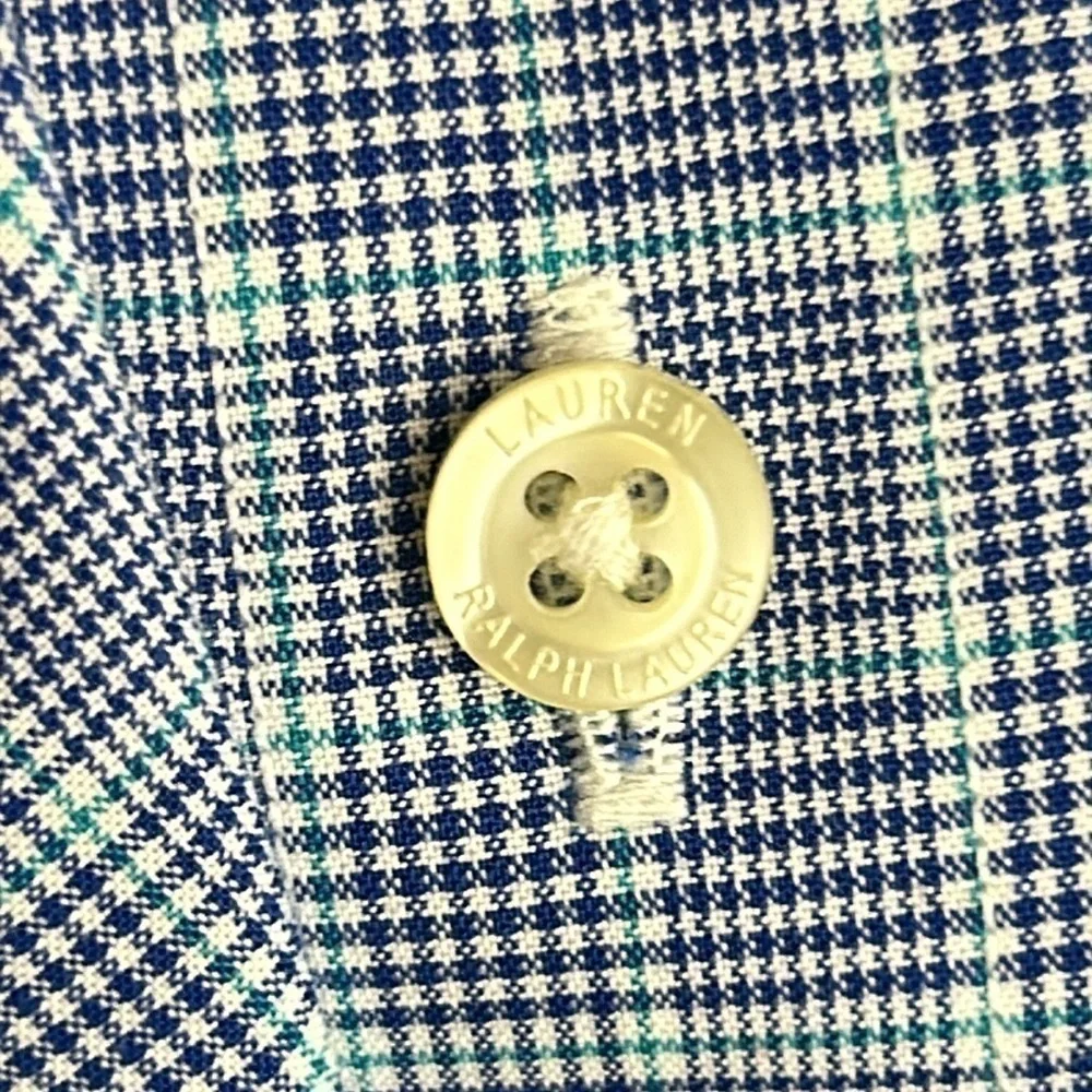 Lauren Ralph Lauren Men’s Checkered Button-Up Classic Fit Pocket Shirt 18 36/37